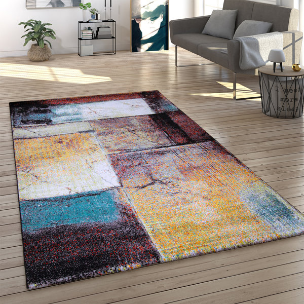 Borough Wharf Biola 100 Polypropylene Yellow/Blue/Red Outdoor Rug